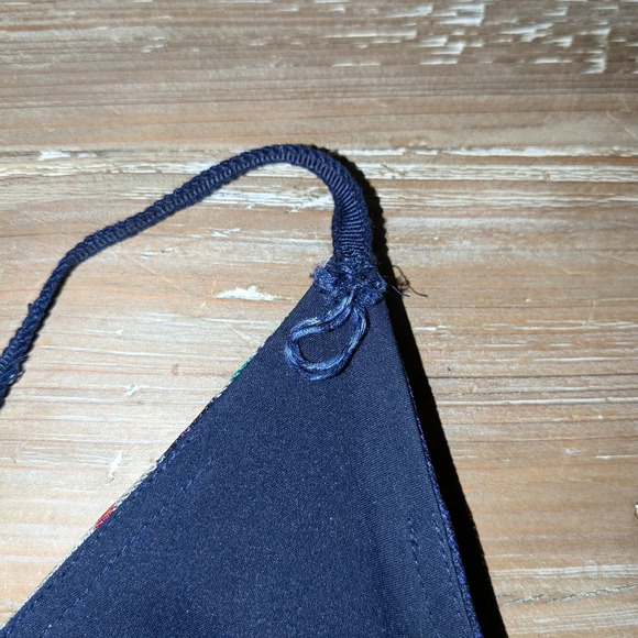 Phoebe by Kay Unger - Blue Floral Silk Bamboo Organza Gown size 2 - Picture 8 of 15